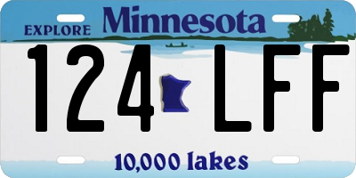 MN license plate 124LFF