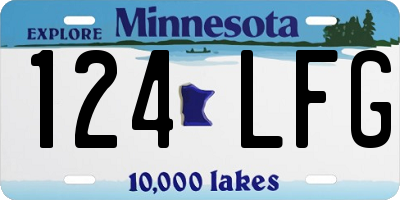 MN license plate 124LFG