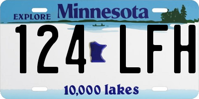 MN license plate 124LFH