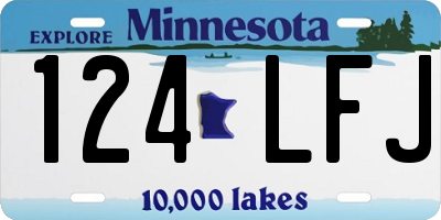 MN license plate 124LFJ