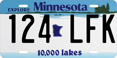 MN license plate 124LFK