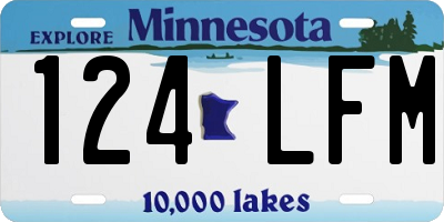 MN license plate 124LFM