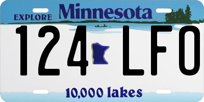 MN license plate 124LFO