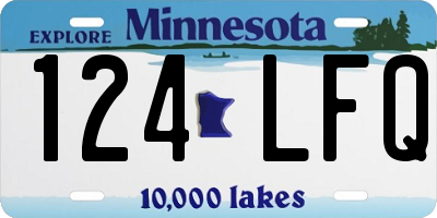 MN license plate 124LFQ