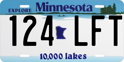 MN license plate 124LFT