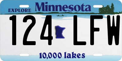 MN license plate 124LFW
