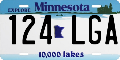 MN license plate 124LGA