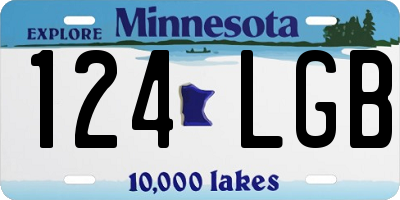 MN license plate 124LGB