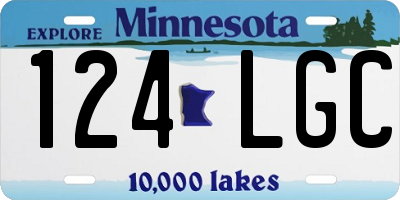 MN license plate 124LGC