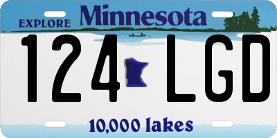 MN license plate 124LGD