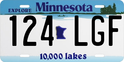 MN license plate 124LGF