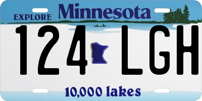 MN license plate 124LGH