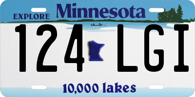 MN license plate 124LGI