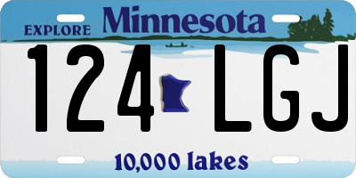 MN license plate 124LGJ