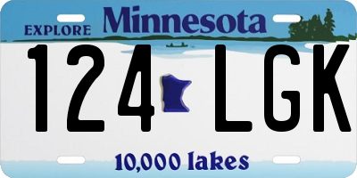 MN license plate 124LGK