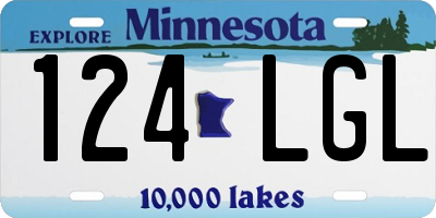 MN license plate 124LGL