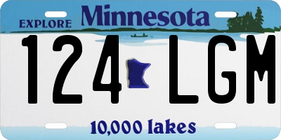 MN license plate 124LGM