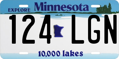MN license plate 124LGN