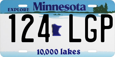 MN license plate 124LGP