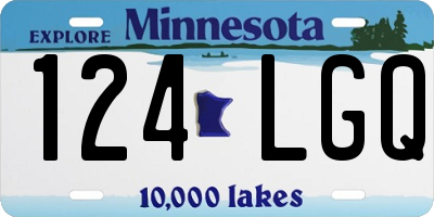 MN license plate 124LGQ