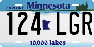 MN license plate 124LGR
