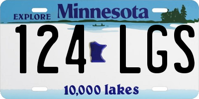 MN license plate 124LGS