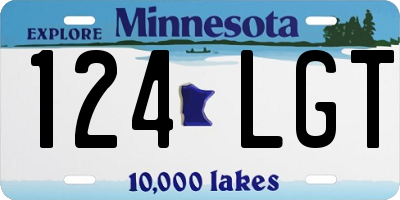 MN license plate 124LGT