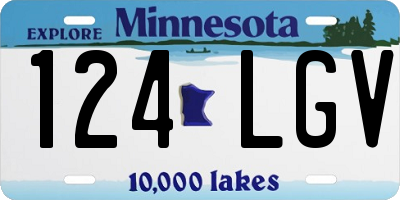MN license plate 124LGV