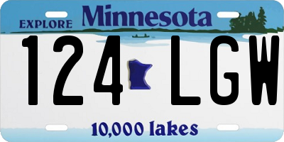 MN license plate 124LGW