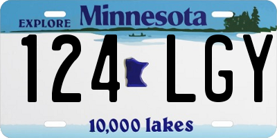 MN license plate 124LGY