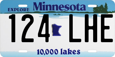 MN license plate 124LHE