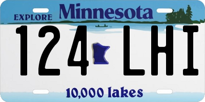MN license plate 124LHI