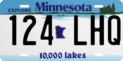 MN license plate 124LHQ