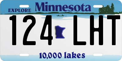 MN license plate 124LHT