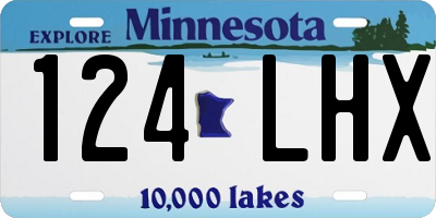 MN license plate 124LHX