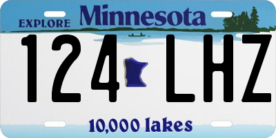 MN license plate 124LHZ