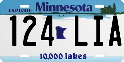 MN license plate 124LIA