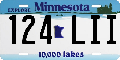 MN license plate 124LII