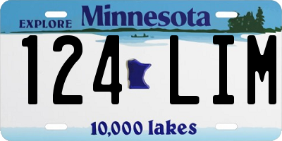 MN license plate 124LIM