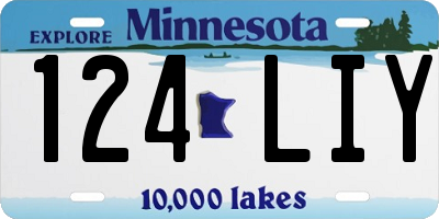 MN license plate 124LIY