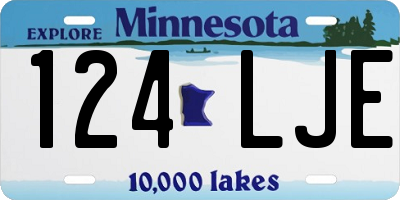 MN license plate 124LJE