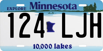 MN license plate 124LJH