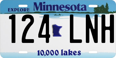 MN license plate 124LNH