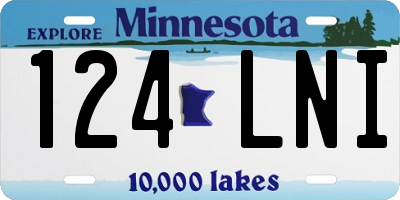 MN license plate 124LNI