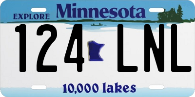 MN license plate 124LNL