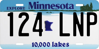 MN license plate 124LNP