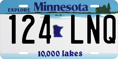MN license plate 124LNQ