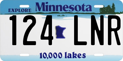 MN license plate 124LNR