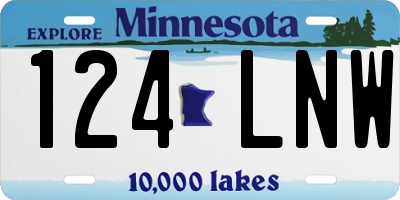 MN license plate 124LNW