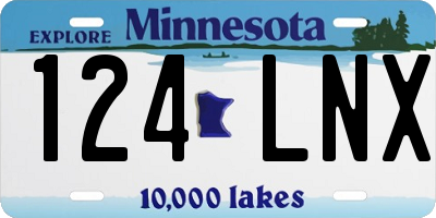 MN license plate 124LNX